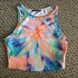 Tie Dye Crop Snug Tank - Custom - Small